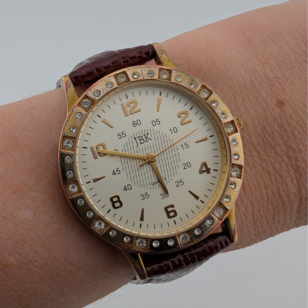 JBK Collection Jackie Kennedy Replica Watch Camrose & Kross Crystal Bezel Quartz - Picture 3 of 10